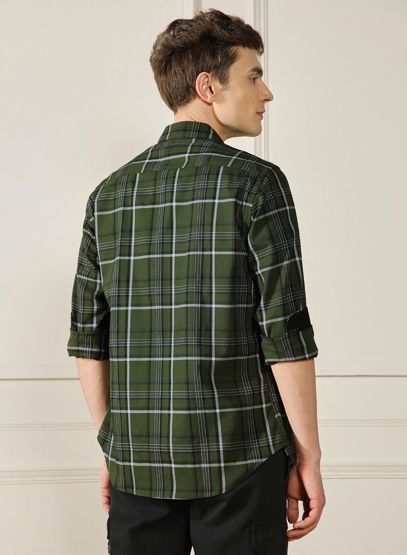 Dennis Lingo Olive Regular Shirt for Men - Comfortable, Trendy - Image 5