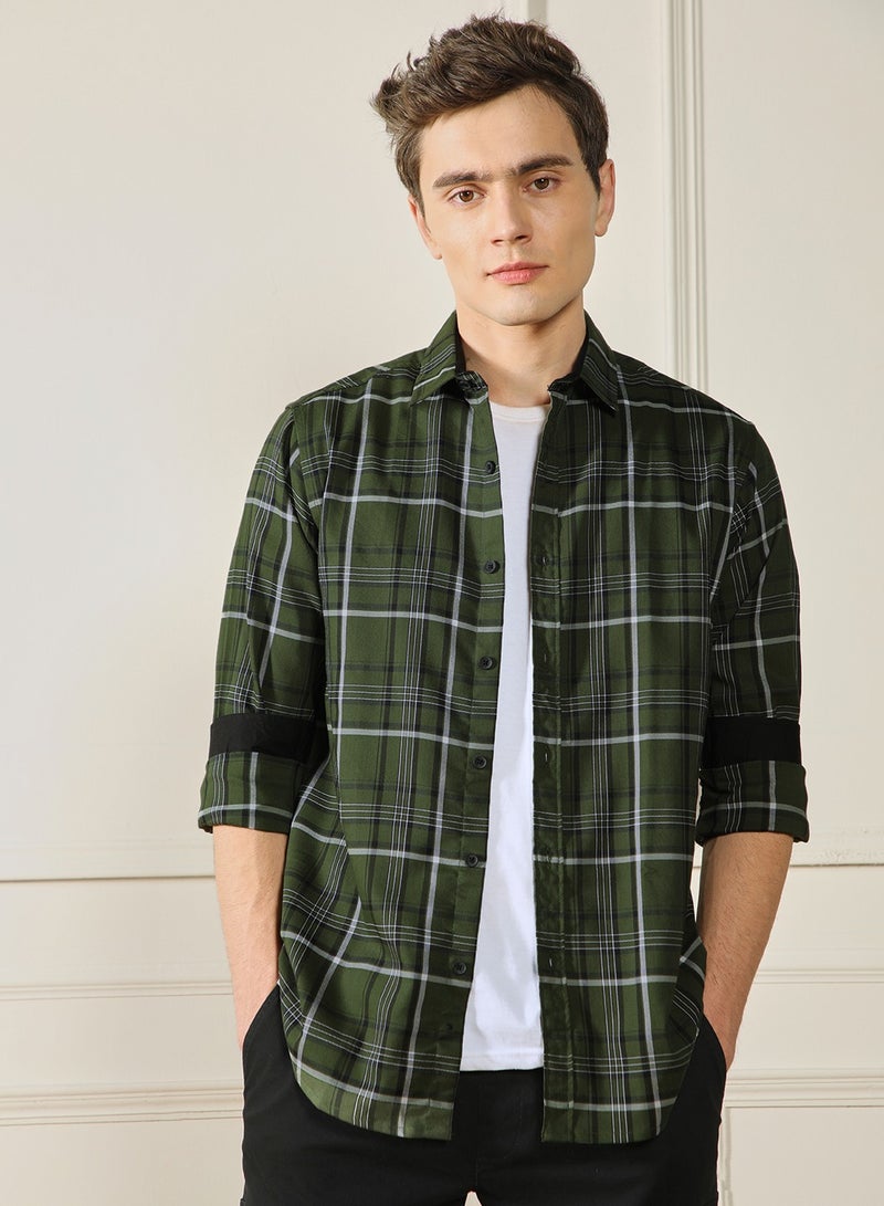 Dennis Lingo Olive Regular Shirt for Men - Comfortable, Trendy - Image 2