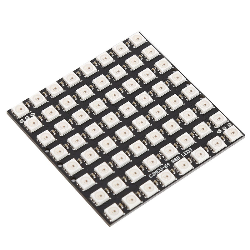 لوحة تطوير LED بـ 64 رقمًا بمشغل ألوان كامل مدمج WS2812 5050 RGB LED 5VDC - Image 3