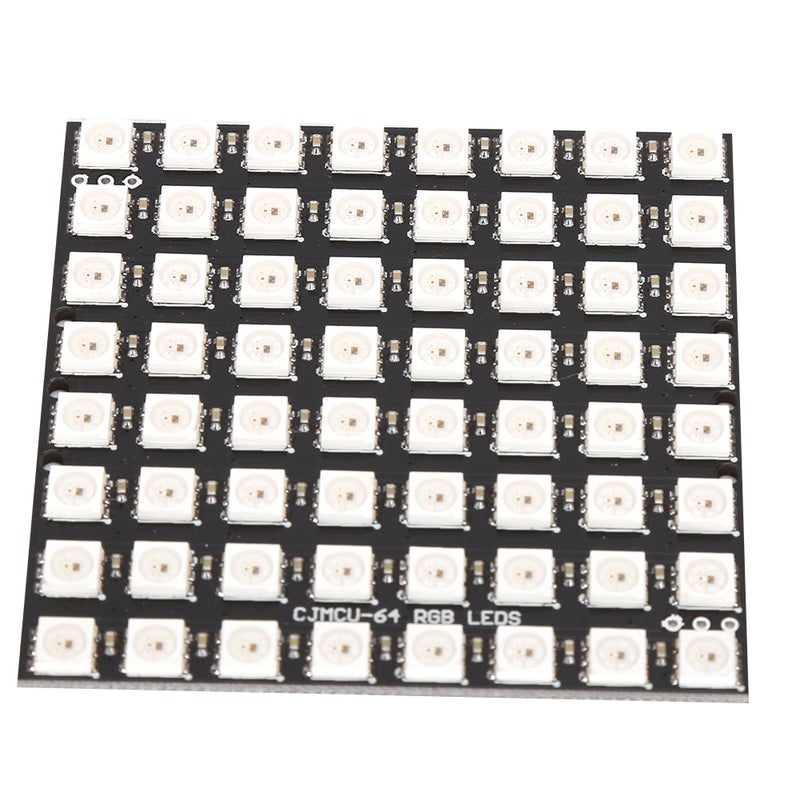 لوحة تطوير LED بـ 64 رقمًا بمشغل ألوان كامل مدمج WS2812 5050 RGB LED 5VDC - Image 2