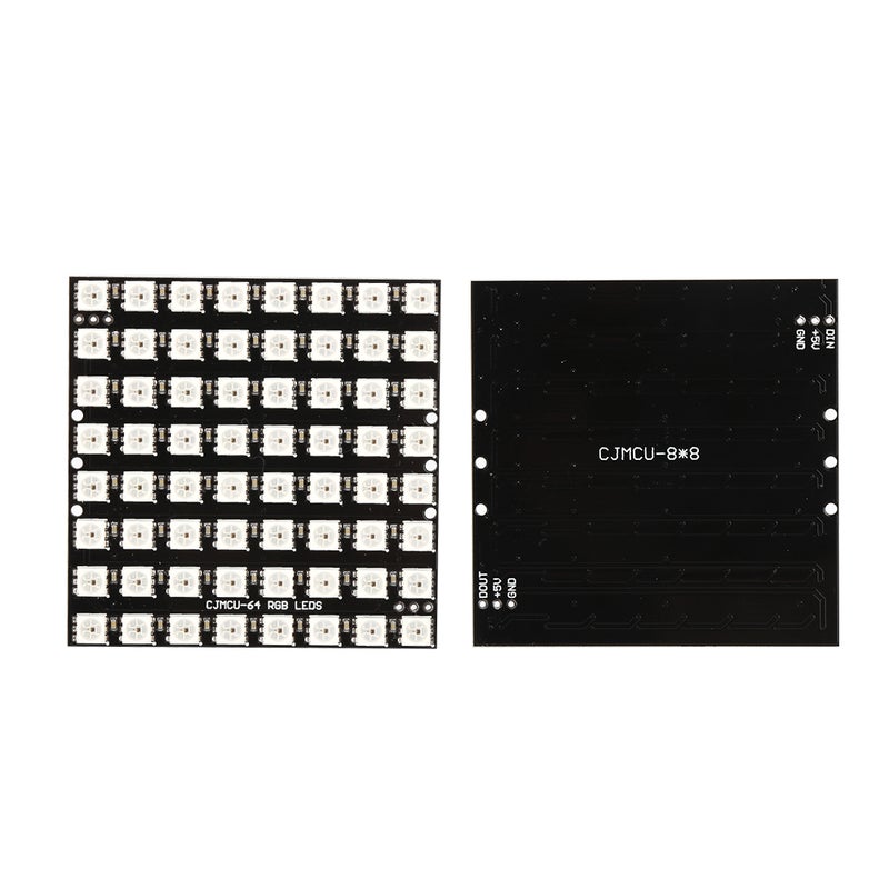 لوحة تطوير LED بـ 64 رقمًا بمشغل ألوان كامل مدمج WS2812 5050 RGB LED 5VDC - Image 4