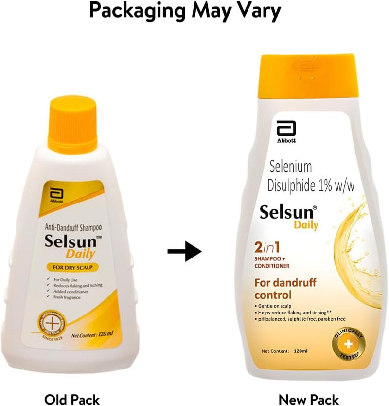 Selsun Daily Anti-Dandruff Shampoo for Dry Scalp 120 ml - Image 1