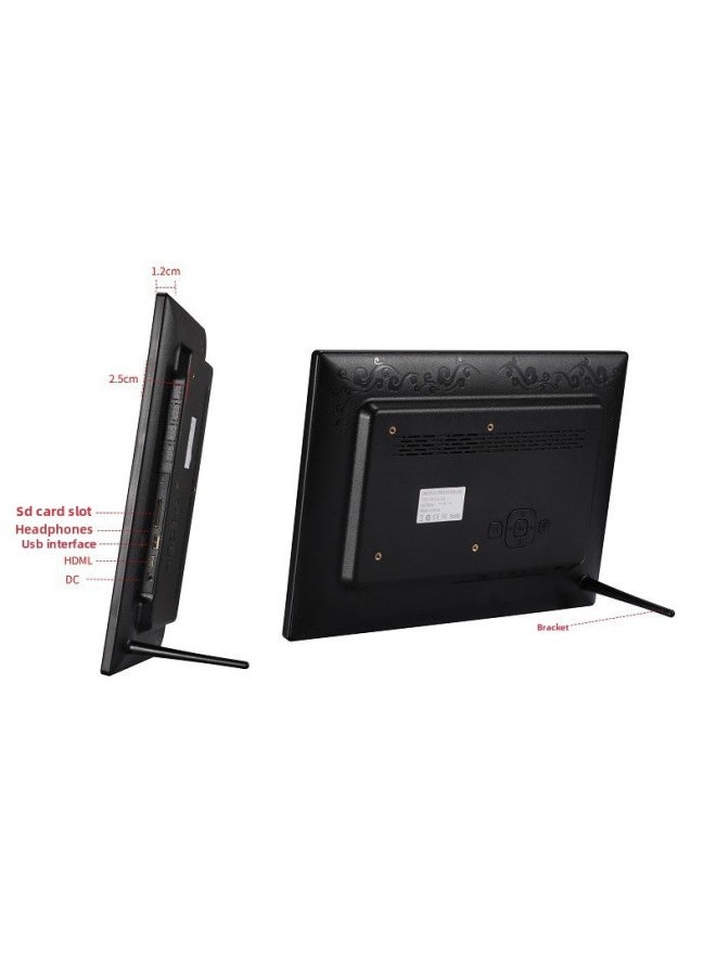 Generic 15 Inch Widescreen HD Screen Digital Photo Frame Electronic Photo Frame Advertising Machine Small TV POP Advertising Machine-Color:White  - Image 5