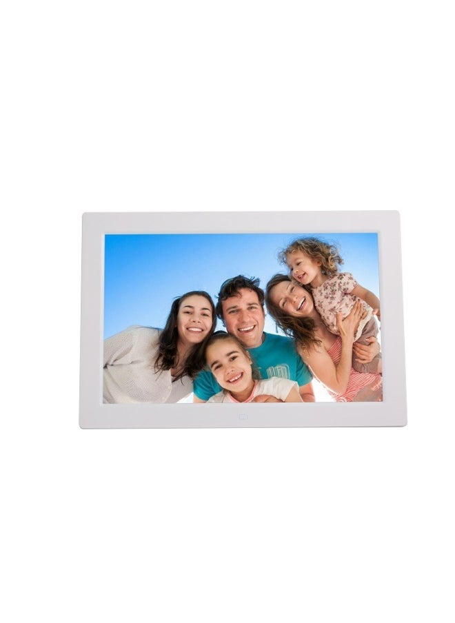 Generic 15 Inch Widescreen HD Screen Digital Photo Frame Electronic Photo Frame Advertising Machine Small TV POP Advertising Machine-Color:White  - Image 1