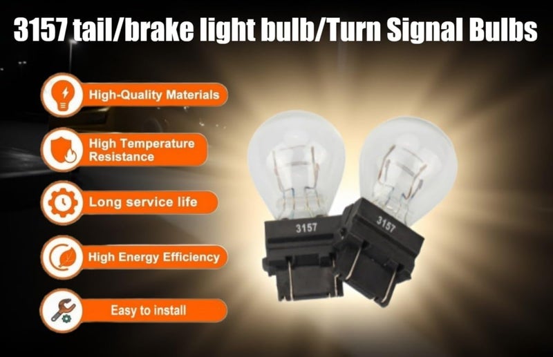 Piumeif 3157/3457 الخلفي/لمبة ضوء الفرامل/لمبات إشارة الانعطاف (12V 27/7W 2200K) مناسبة لجيب جراند شيروكي رانجلر كوماندر كومباس جورني بريموس إيدج - (عبوة من 2) - Image 3