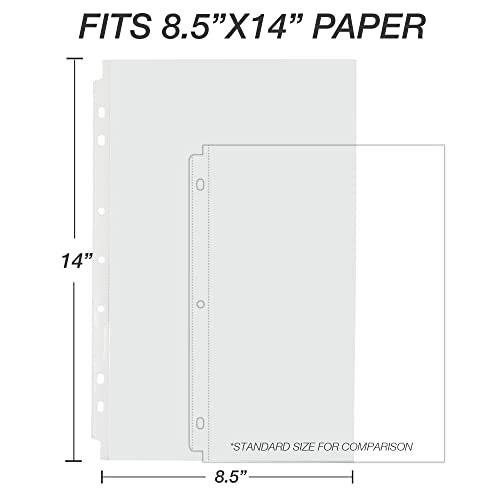 Samsill 100 Pack Legal Sheet Protectors, 8.5 x 14 Inch Document Protectors for Legal Binder, Heavyweight, Clear, Legal Size, Top Loading, Acid Free - Image 2