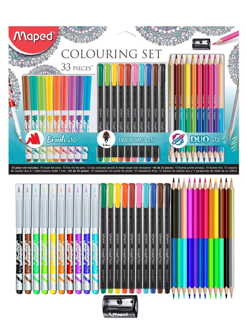 Maped 33-Piece Adult Colouring Set Multicolour - Image 1