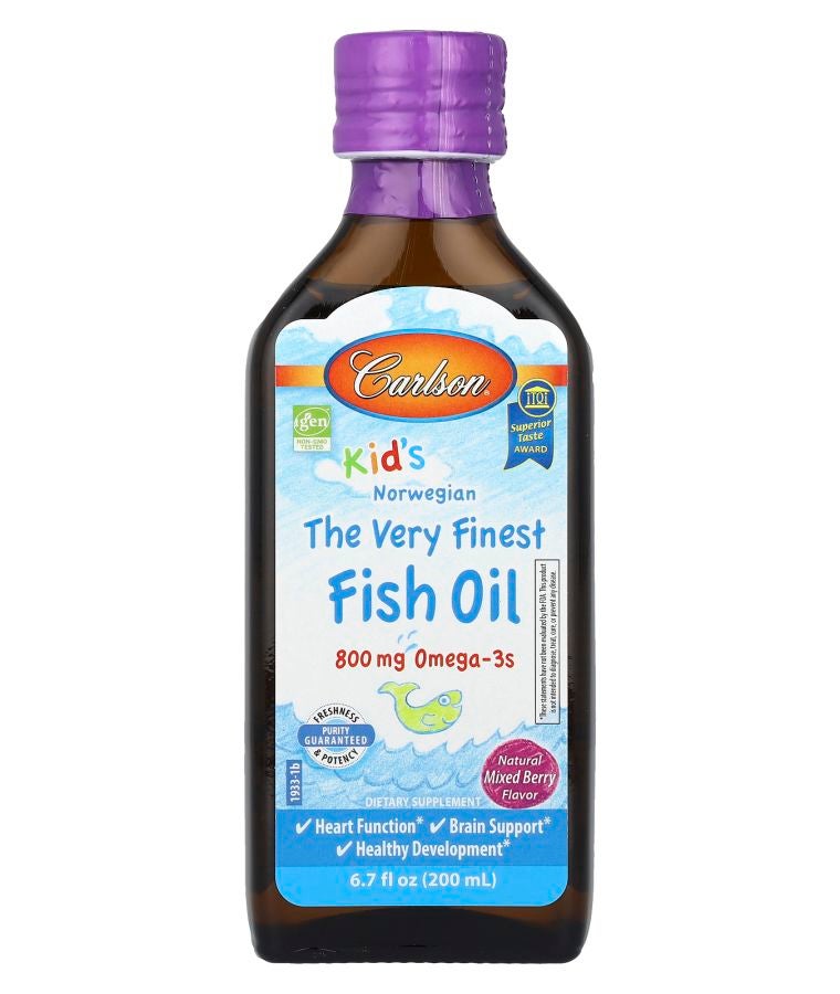 Kid's Norwegian The Very Finest Fish Oil Natural Mixed Berry 800 mg 6.7 fl oz (200 ml)