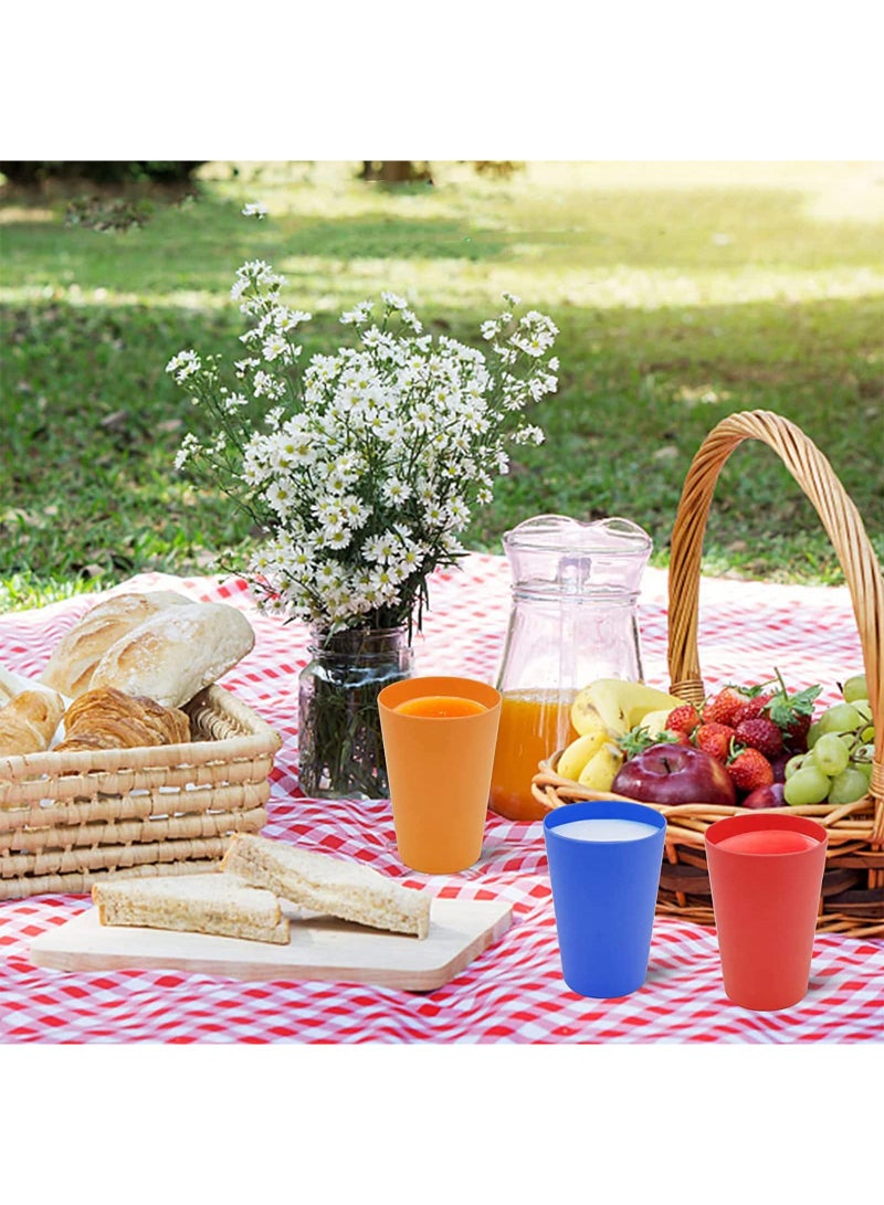 Sweet seven 27Pcs Reusable Plastic Cups Set - 260ml Small Drinking Tumblers for Children, Kitchen, Outdoor Parties, Picnics, BBQs, and Travel - 9 Vibrant Colors  - Image 5