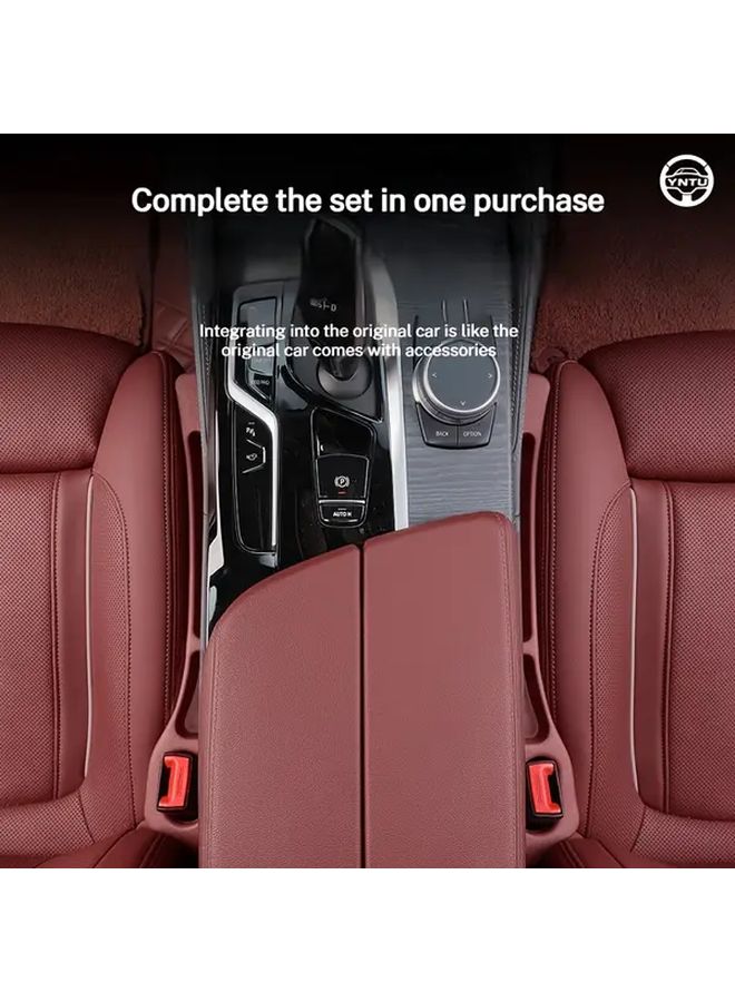 2 Pack Black Car Seat Side Gap Filler Organizer With Phone Holder - Image 4