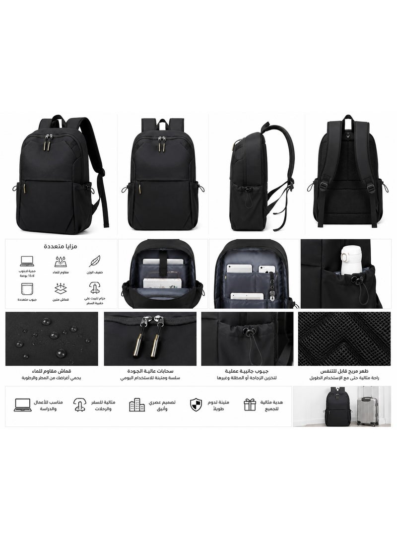 ALCOACH Laptop Backpack (7018), a school, university, work, and travel bag that fits laptops up to 15.6 inches. A stylish, lightweight backpack, suitable for back to school, university, trips, and everyday use. - Image 5