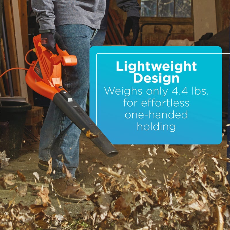 BLACK+DECKER Electric Leaf Blower, 7-Amp (LB700) - Image 5