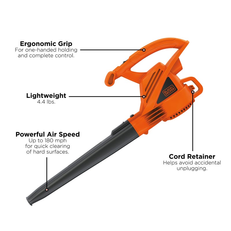 BLACK+DECKER Electric Leaf Blower, 7-Amp (LB700) - Image 2