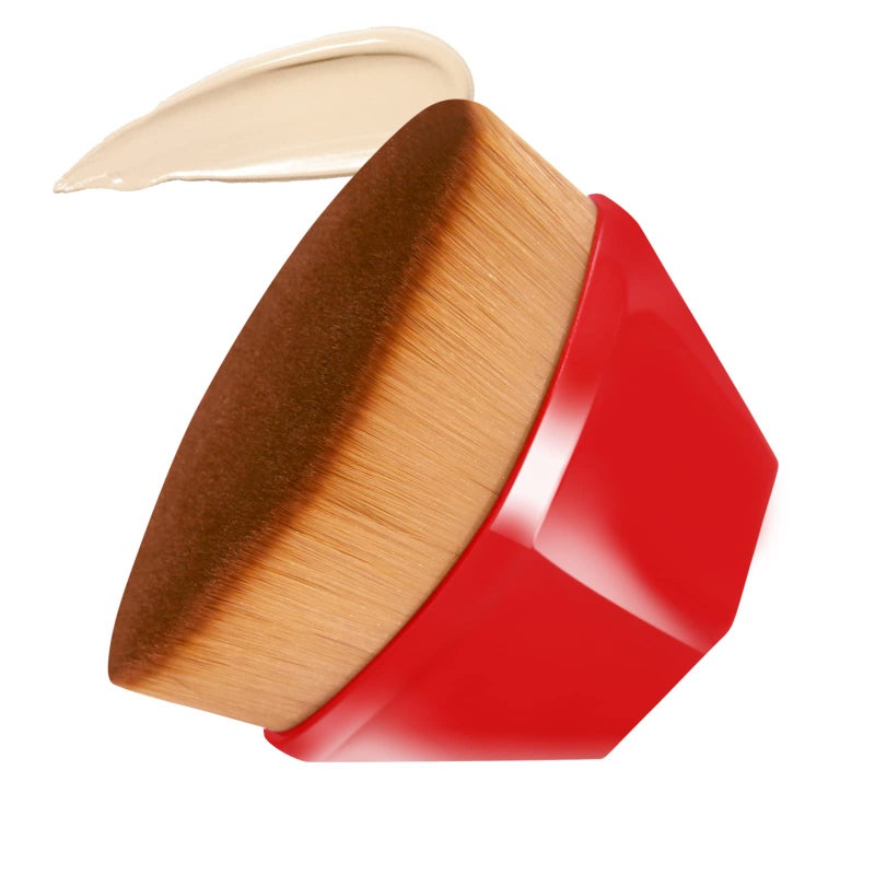 Daubigny Foundation Brush Daubigny Perfect Makeup Brush for Face Blush Liquid Powder Foundation Brush for Blending Liquid Cream or Flawless Powder Cosmetics with Protective Case Red