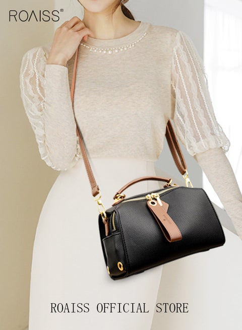 Women Stylish Handbag with Top Handle, Large Capacity Shoulder Bag with Adjustable Strap and Zipper Closure, Elegant Chic Crossbody Bag for Ladies, Ideal for Dating, Shopping and Everyday Use
