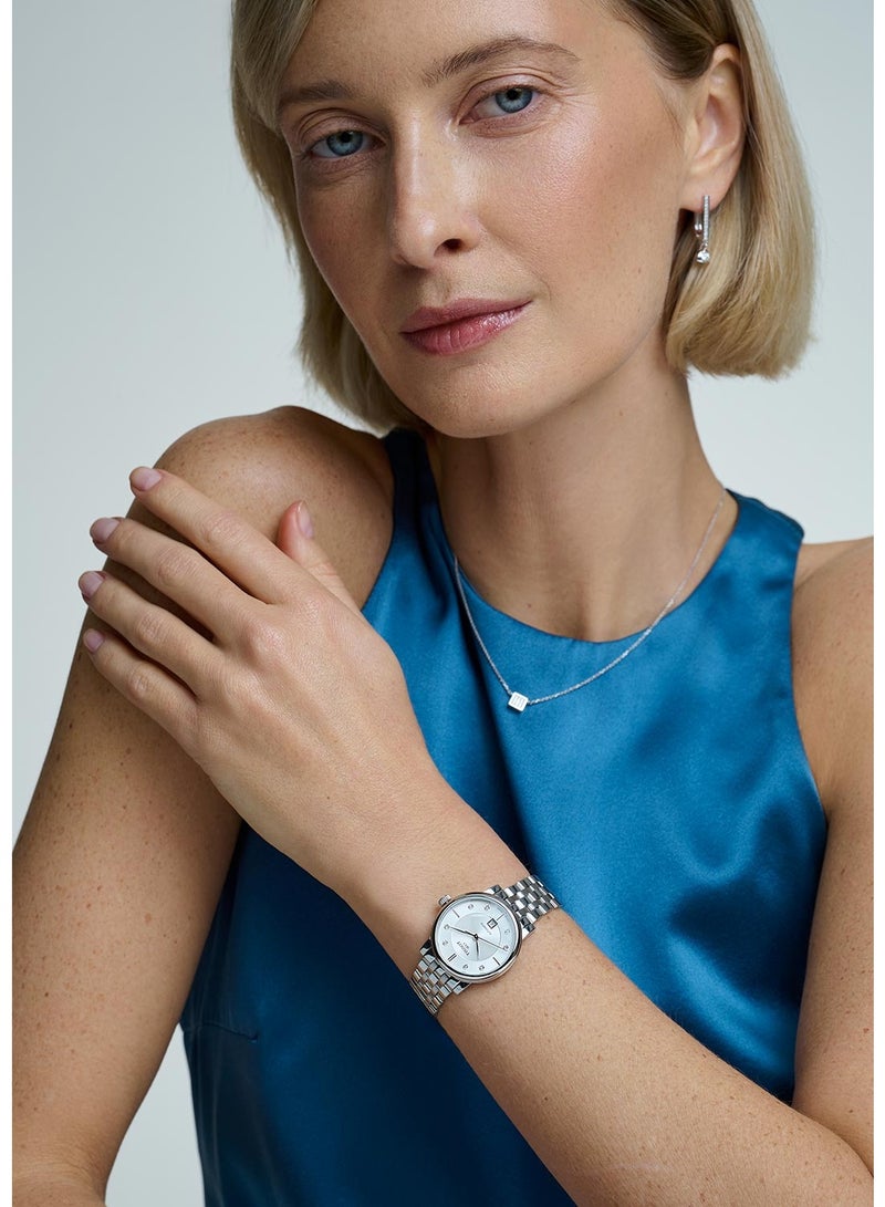 Tissot Women's Carson Premium Automatic Analogue Watch, 30 mm, Stainless Steel Bracelet T122.207.11.036.00 - Image 2