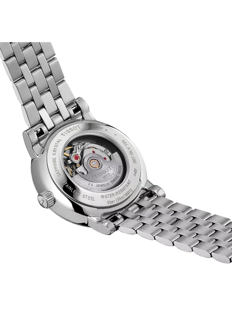 Tissot Women's Carson Premium Automatic Analogue Watch, 30 mm, Stainless Steel Bracelet T122.207.11.036.00 - Image 3