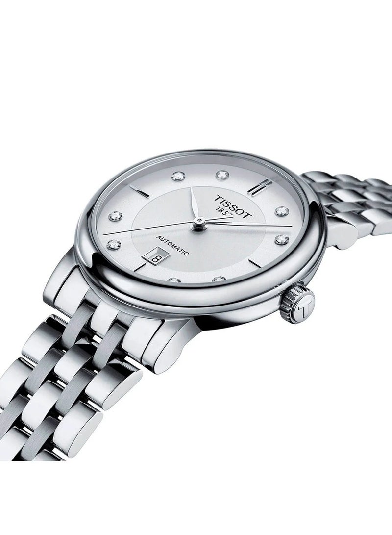 Tissot Women's Carson Premium Automatic Analogue Watch, 30 mm, Stainless Steel Bracelet T122.207.11.036.00 - Image 1