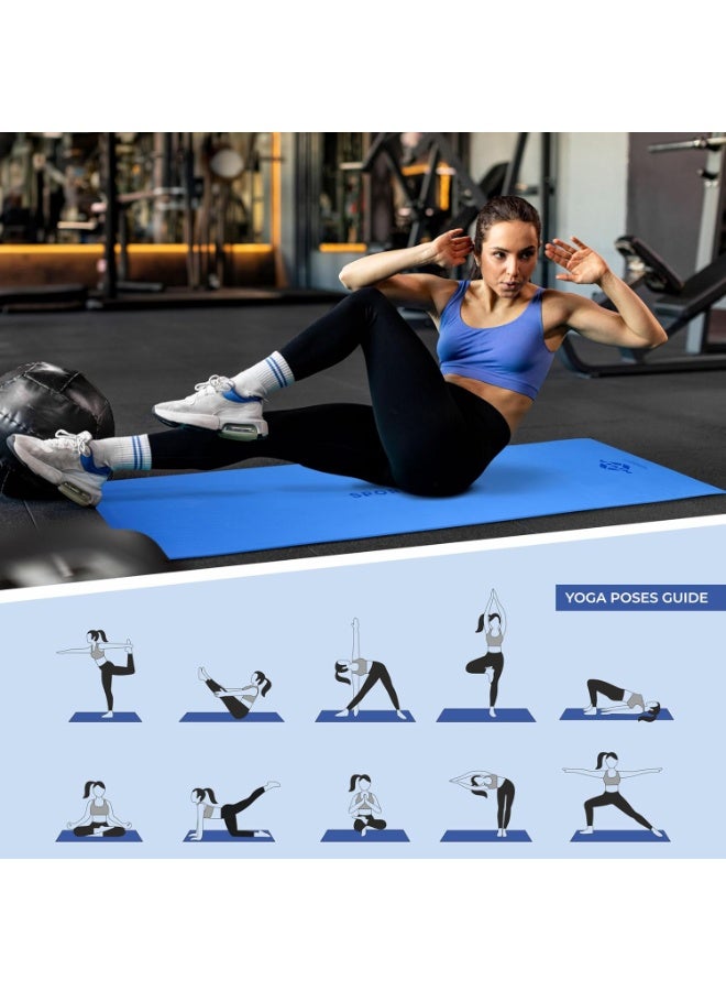 Nivia حصيرة يوغا مضادة للانزلاق - زرقاء 4 مم - Image 3