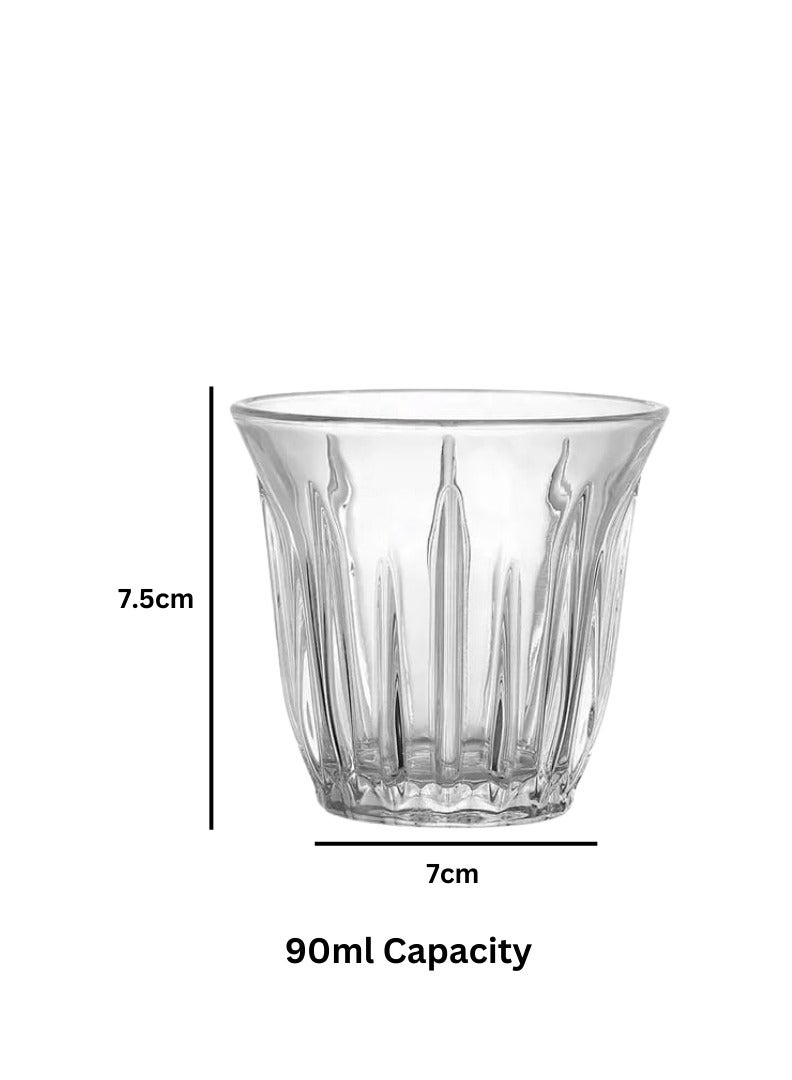 Liying Espresso Cups Set of 3 Clear Glass Cups 90ml for Coffee/Milk Insulated Shot Glasses Regular Espresso Accessories for CoffeeShop, Home, Kitchen and bar  - Image 3