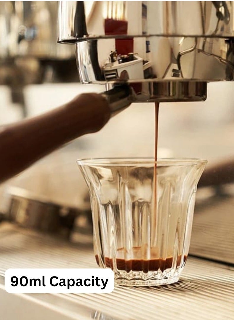 Liying Espresso Cups Set of 3 Clear Glass Cups 90ml for Coffee/Milk Insulated Shot Glasses Regular Espresso Accessories for CoffeeShop, Home, Kitchen and bar  - Image 4