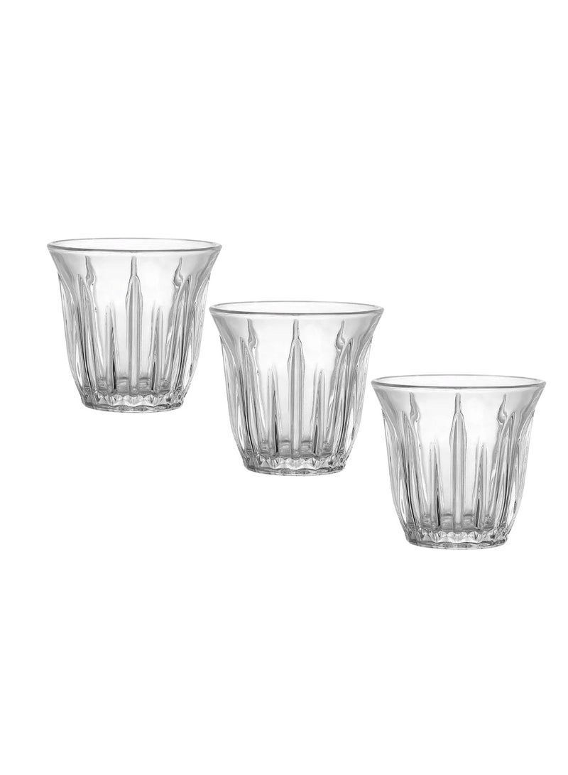 Liying Espresso Cups Set of 3 Clear Glass Cups 90ml for Coffee/Milk Insulated Shot Glasses Regular Espresso Accessories for CoffeeShop, Home, Kitchen and bar  - Image 1
