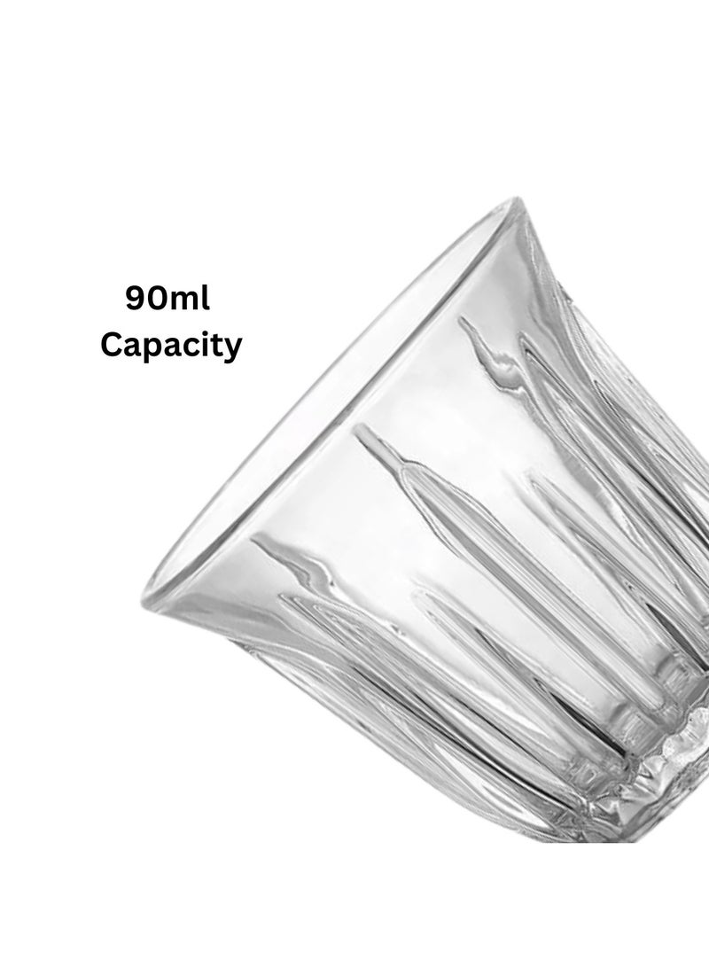 Liying Espresso Cups Set of 3 Clear Glass Cups 90ml for Coffee/Milk Insulated Shot Glasses Regular Espresso Accessories for CoffeeShop, Home, Kitchen and bar  - Image 2