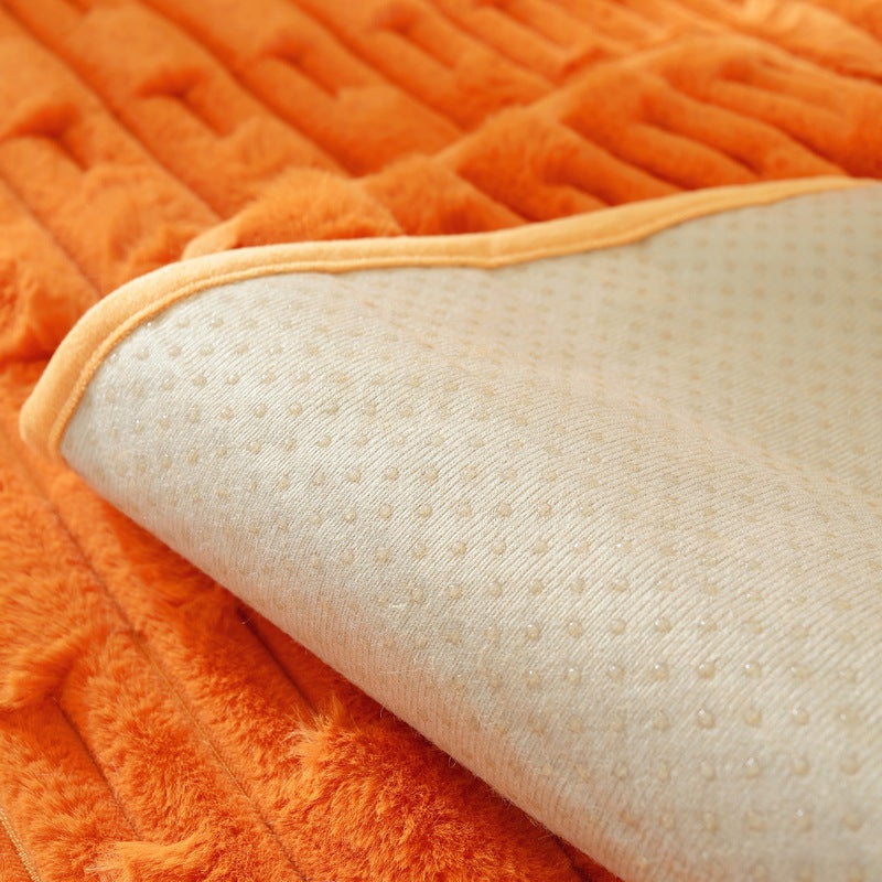 Rabbit Velvet Plush Sofa Cushion Winter Thickened Warm Cushion Non-Slip Leather Sofa Cover New 2024 Cover - Image 5