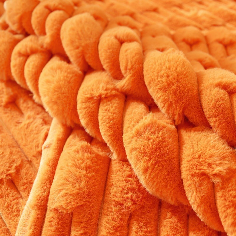 Rabbit Velvet Plush Sofa Cushion Winter Thickened Warm Cushion Non-Slip Leather Sofa Cover New 2024 Cover - Image 4