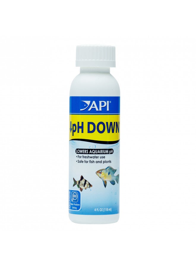 API pH DOWN Freshwater Aquarium Water pH Reducing Solution 4-Ounce Bottle - Image 1