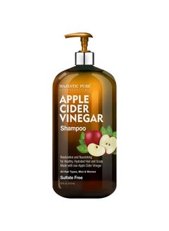 Apple Cider Vinegar Shampoo - Restores Shine & Reduces Itchy Scalp, Dandruff & Frizz - Sulfate Free, for All Hair Types, Men and Women - 16 fl oz