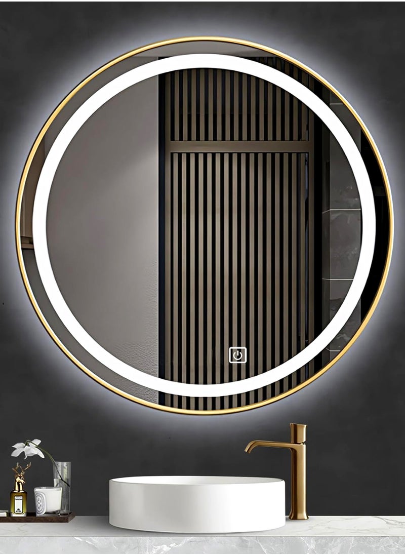 Living - Led Light Glass Wall Mirror 100X100 Cm - Image 1