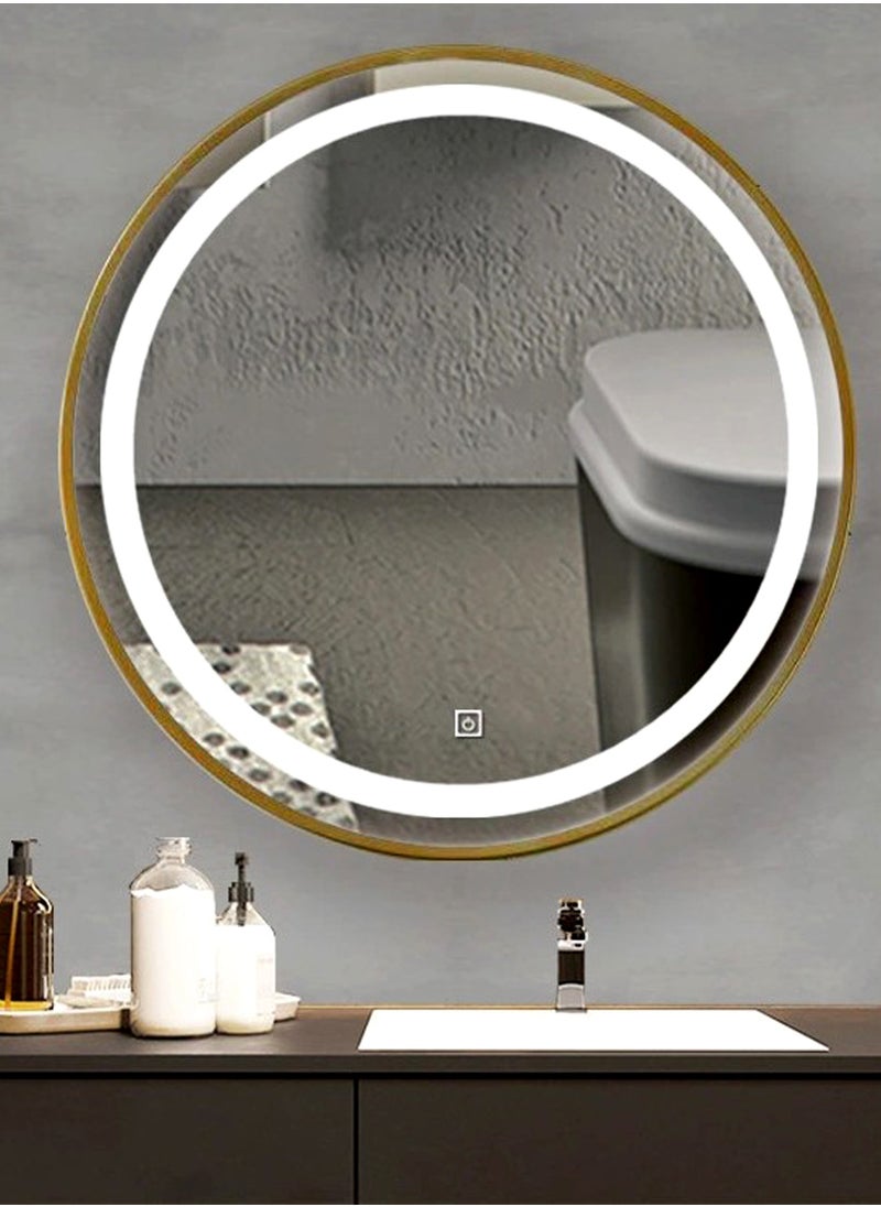 Living - Led Light Glass Wall Mirror 100X100 Cm - Image 1