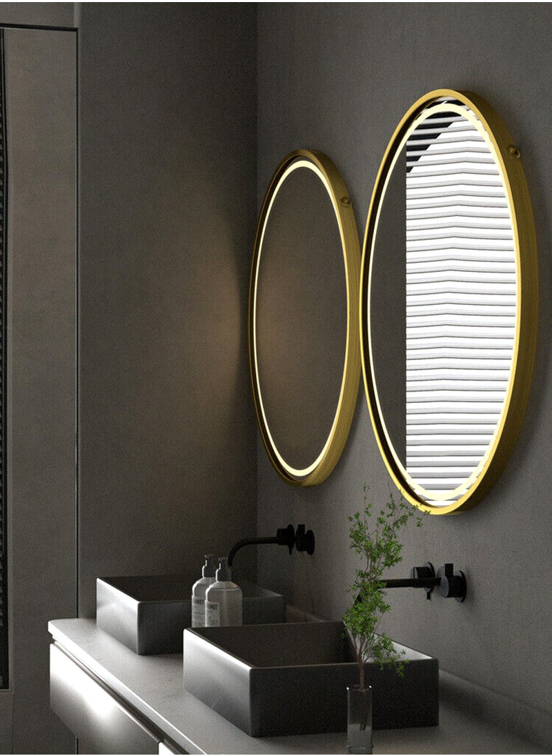 Living - Led Light Glass Wall Mirror 100X100 Cm - Image 1