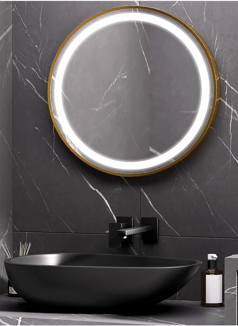 Living - Led Light Glass Wall Mirror 100X100 Cm - Image 1