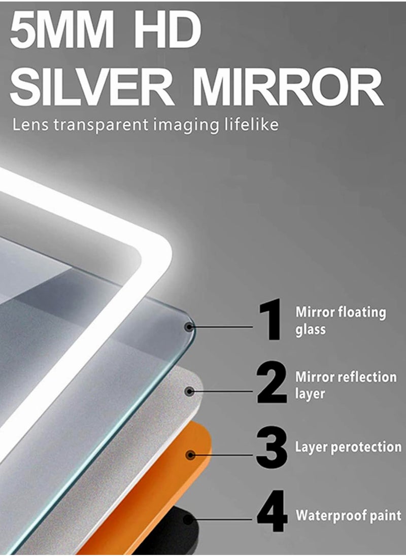 Living - Led Light Glass Wall Mirror 100X100 Cm - Image 1