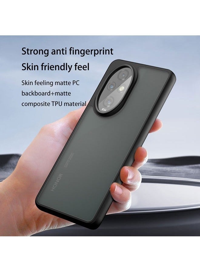 Case for Honor 200 5G, Frosted Translucent Back Protective Slim Phone Cover, Anti-Fingerprints, Anti-Fall Drop Protection, Shockproof Case for Honor 200 5G (Black) - Image 5