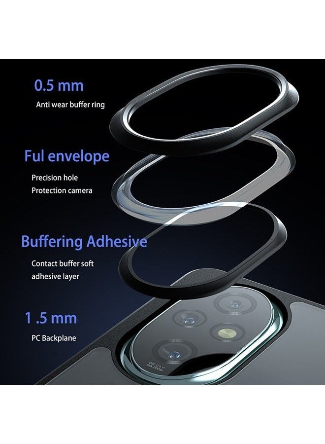 Case for Honor 200 5G, Frosted Translucent Back Protective Slim Phone Cover, Anti-Fingerprints, Anti-Fall Drop Protection, Shockproof Case for Honor 200 5G (Black) - Image 3