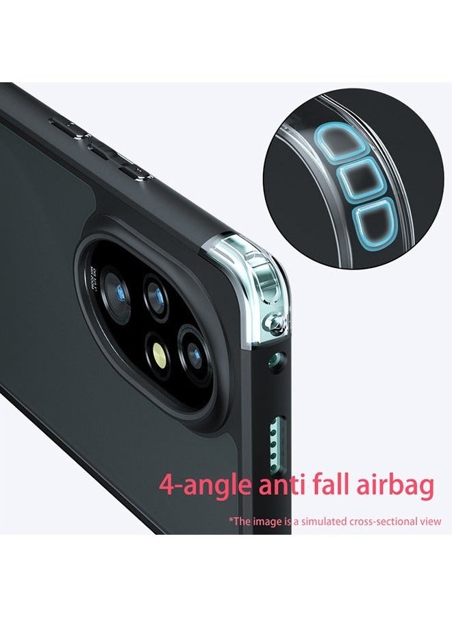 Case for Honor 200 5G, Frosted Translucent Back Protective Slim Phone Cover, Anti-Fingerprints, Anti-Fall Drop Protection, Shockproof Case for Honor 200 5G (Black) - Image 2