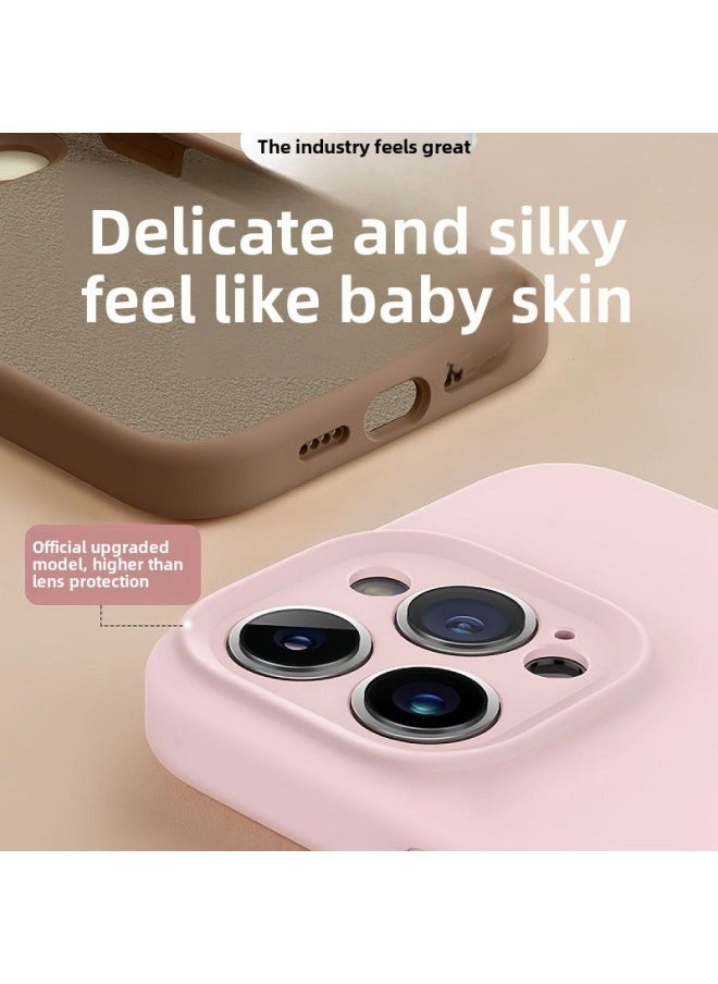 Generic - Suitable For Apple 16Pro Liquid Silicone Phone Case IPhone15Pro Solid Silicone Fine Hole All-inclusive Protective Cover-Color:Dark Purple 【precision Hole With Logo + Packaging Box】-Applicable Models - Image 1
