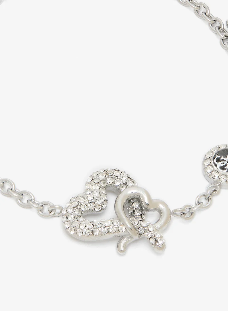 جس سوار سلسلة قلب مرصع