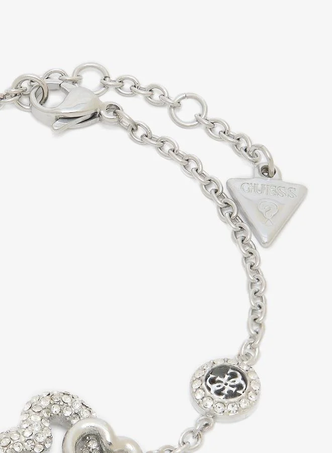 GUESS  Pave Heart Chain Bracelet for Women | Best Price UAE