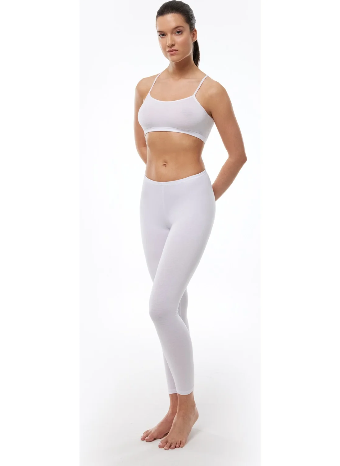 مالابادي Women's White Modal Long Leggings 190