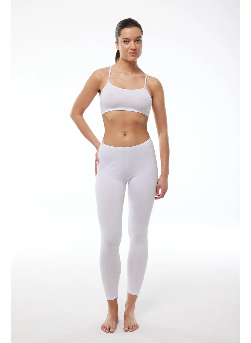 مالابادي Women's White Modal Long Leggings 190