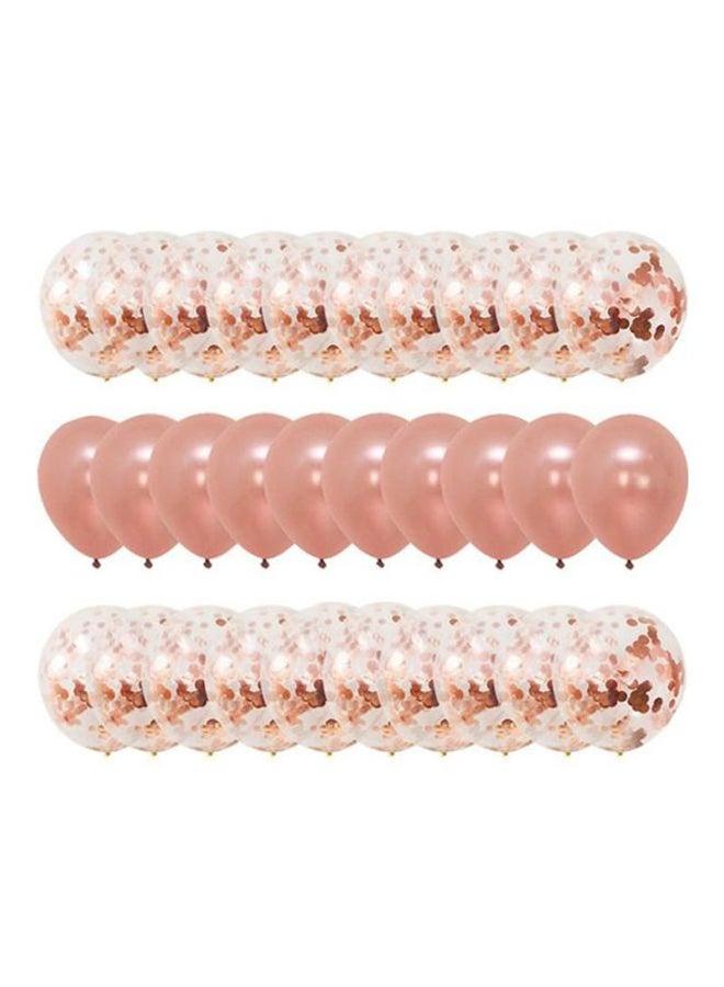 Voberry 30-Piece Champagne Confetti & Latex Balloons Set, Assorted Sizes 10x10x5inch) with Glitter for Birthday, Wedding, Party Decorations - Image 2