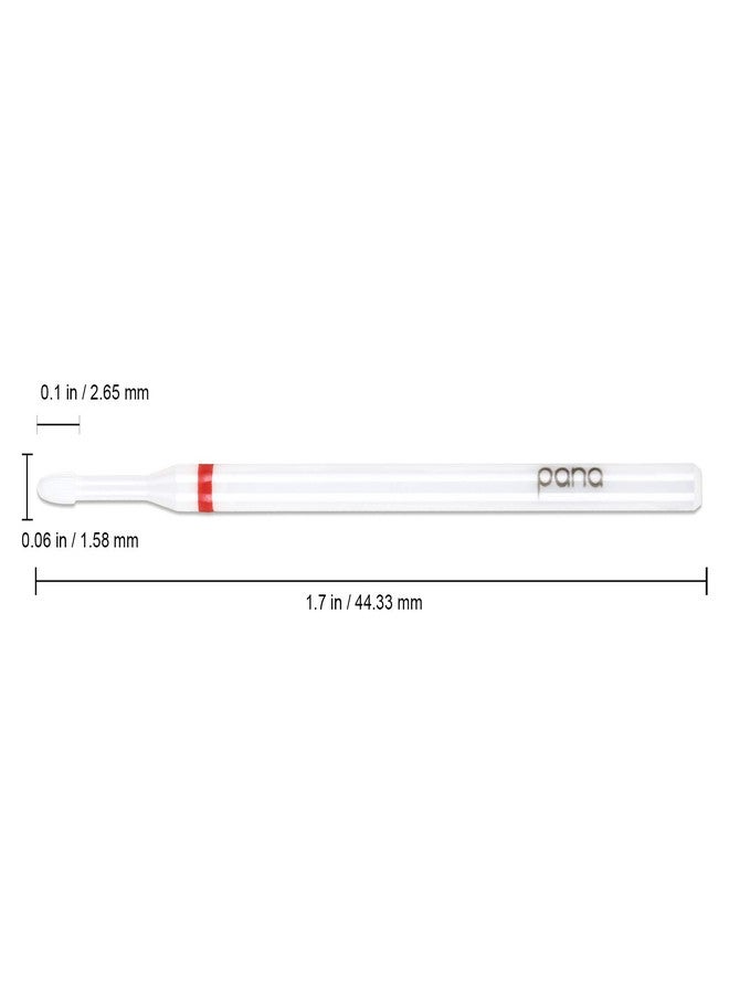 PANA 3/32" Cuticle Clean White Ceramic Nail Carbide Bit (Grit: Fine - F) - Image 2