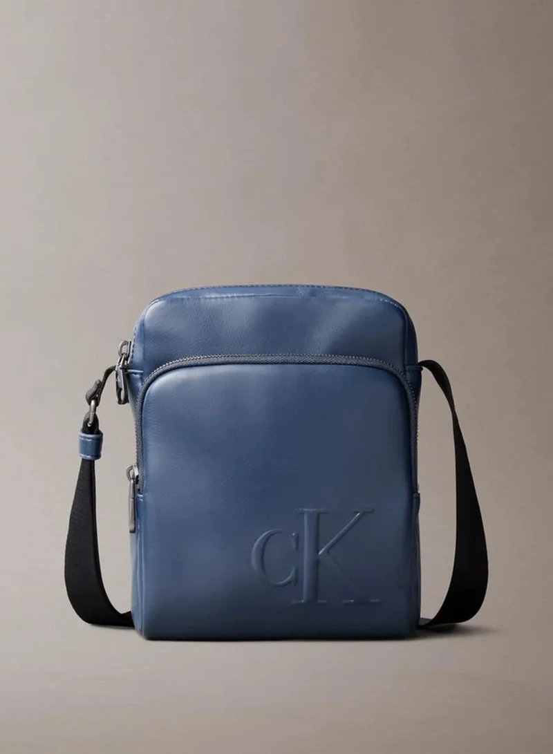 Embossed Monogram Reporter Bag