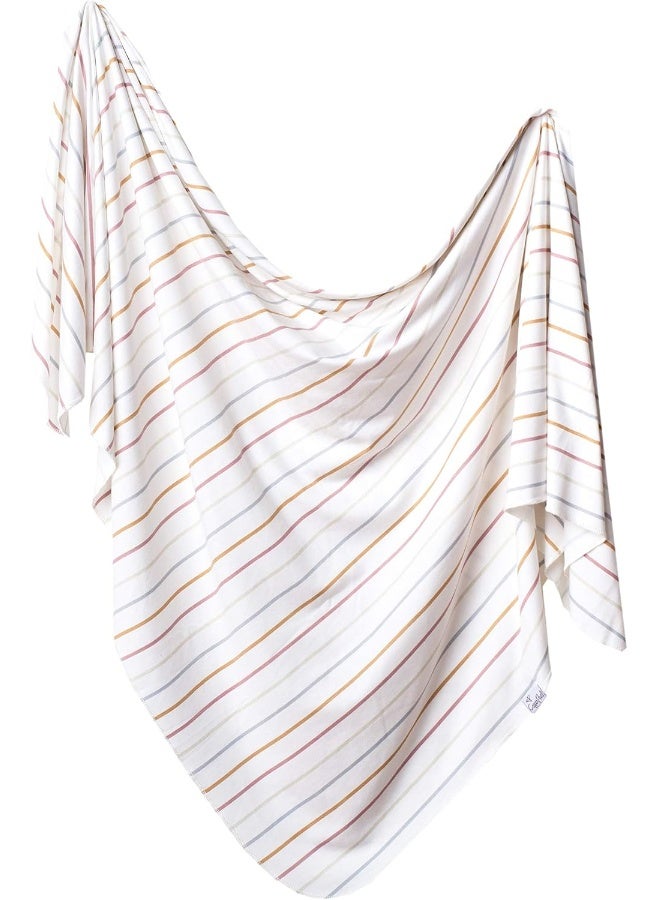 Copper Pearl Large Premium Knit Baby Swaddle Receiving Blanket Piper - Image 1