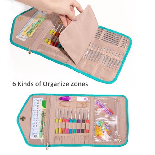MYBAGZING Crochet Hook Case - Foldable Organizer for Knitting & Crochet Supplies - Knitting Accessories - Image 2