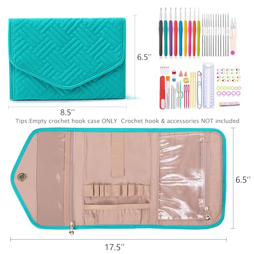 MYBAGZING Crochet Hook Case - Foldable Organizer for Knitting & Crochet Supplies - Knitting Accessories - Image 3